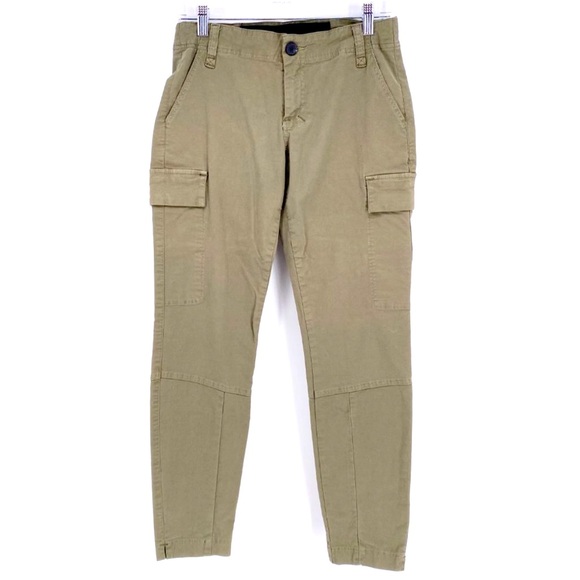 Joe’s Jeans Low Rise Cargo Pants in Olive Green Ankle Length - Picture 1 of 4